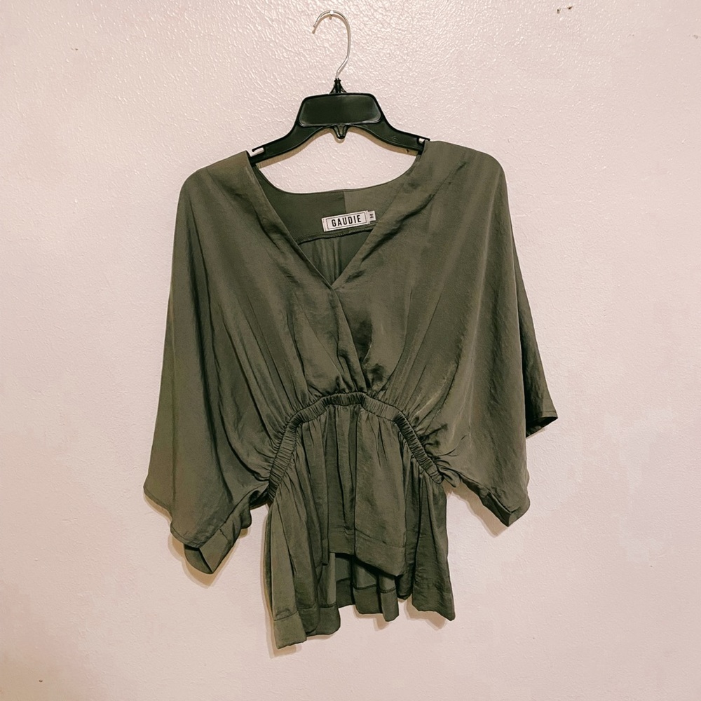 Batwing satin top
